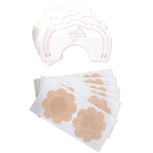 6 Pair Breast Petals Nipple Covers Flower Pasties and Adhesive Lift Strips